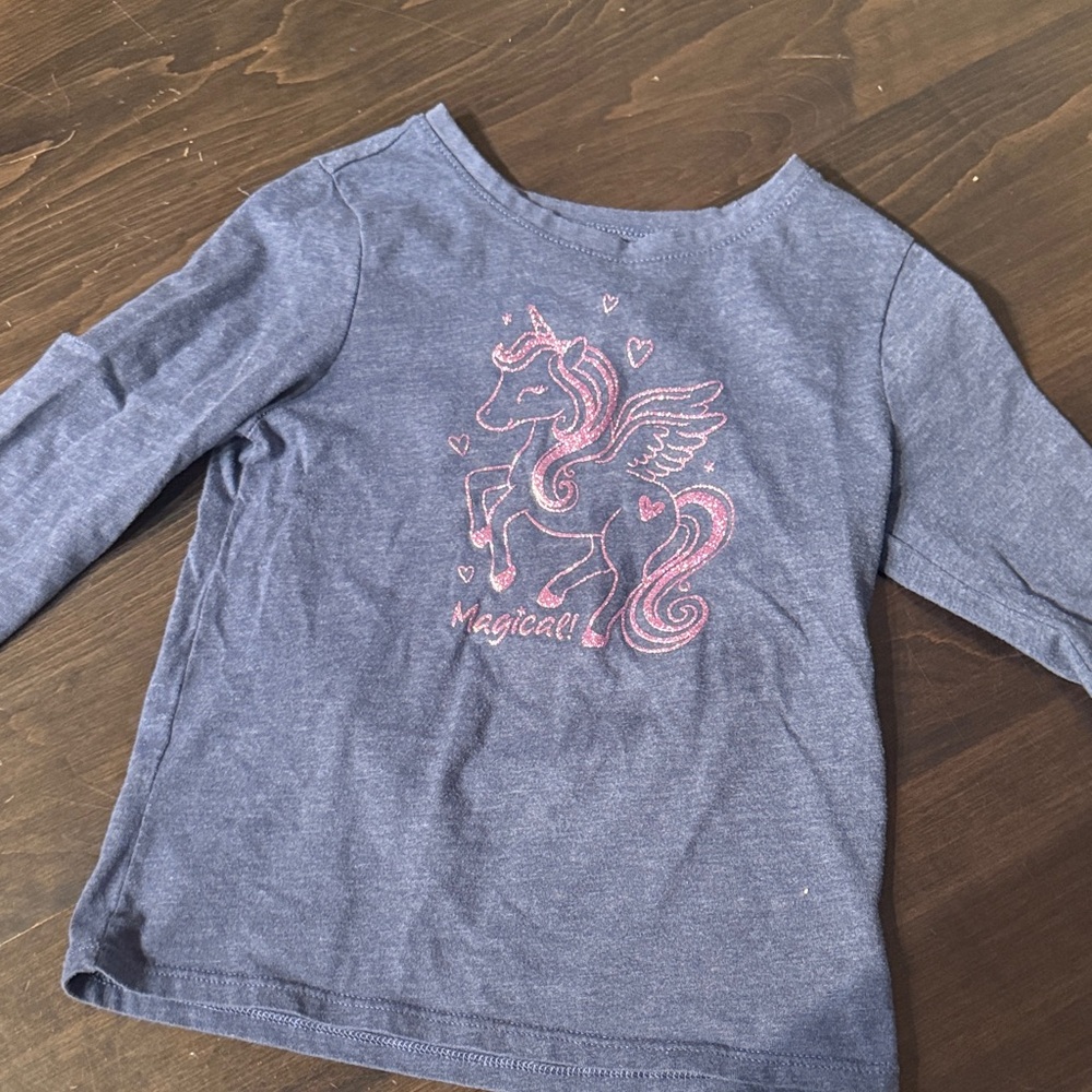 Garanimals Magical Unicorn Long Sleeve Tee - Blue and Pink